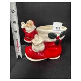 Inarco Santa Claus Christmas Boot Planter Vase