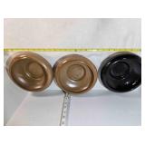 3 Frankoma bowls, stamped 212, 8" x 3" tall
