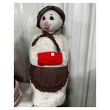 36" Large Plastic Blow Mold Lady Snowman 2 plastic