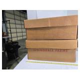 2 waxed cardboard poultry boxes w/lids