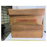 2 waxed cardboard poultry boxes w/lids