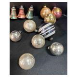 Vintage Shiny Brite Christmas ornaments, some Made
