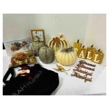 Fall Dï¿½cor-Pumpkins, wood Signs, Potpourri, copper