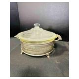 Pyrex Clear Glass Casserole w/lid & Serving