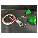 Foil & Cardboard Wreath & Bells Vintage Christmas