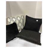 4 Decorator Pillows largest 16"x16"
