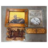 Western Wood Framed on canvas board 19"x16