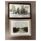 2 Water Color Type framed Pictures largest