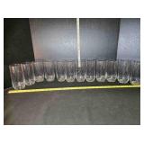 12 glass tumblers, 6" tall