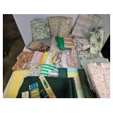 Large Box of Fabric: 12 yds green wool blend