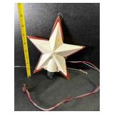 Christmas Light Up Star Tree Topper hard Plastic