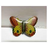 Vintage Enamel Painted Stick Pin Butterfly