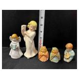 5 Christmas Angels, tallest angel repaired wings