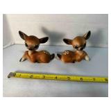 2 Porcelain Deer 3" Japan Christmas Reindeer
