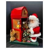 Santa, Mailbox w/reindeer inside Holiday Animated