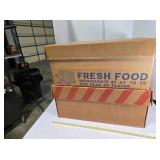 2 waxed cardboard poultry boxes w/lids