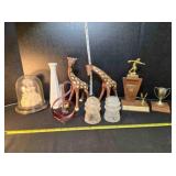 Insulator, giraffe figures, trophies, doll