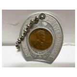 Advertising Lucky Penny Key Chain 1959 Penny