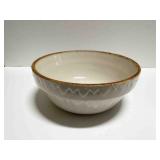 Crock Stoneware 8ï¿½"Mixing Bowl Sawtooth pattern