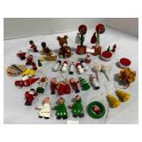 38 Wood Christmas Ornaments some Marked