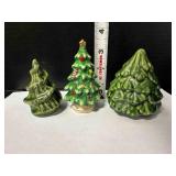 3 Christmas Tree Salt Shakers that donï¿½t match