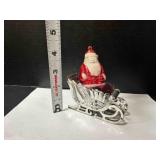Hard Plastic Rosbro Santa & Sleigh-Santa is shiny