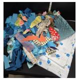 2 flat twin bedsheets; Quilting remnants