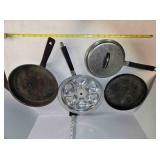 Kitchen pans, egg poacher