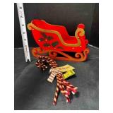 Folding Sleigh Christmas Card Holder