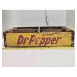 Vintage wooden Dr. Pepper Okla. City Okla crate