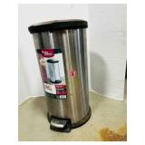 Stainless Steel Step Round Trash Can 11 Gallon