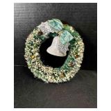 6" Bottle Brush Vintage Wreath Mercury glass