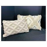 2 Decorator Pillows largest is 21"x12"