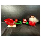 1999 Fisher Price Santa Sleigh, Santa plastic face