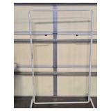 Metal rack on rollers