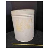 15" x 20" tall white metal can w/handles