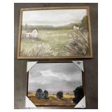 2 pictures-1 is oil on canvas, largest 24"x18"