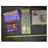 Fuel pump, multi-tester, hose clamps, stethoscope