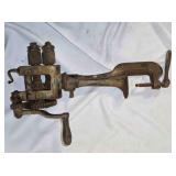 Vintage cast iron crimper, 25" tall