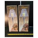 2 Handcrafted Glass Candle Holders