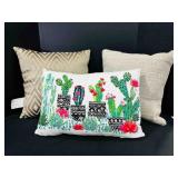 3 Decorator Pillows Largest is Feather & 16"x16"