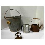 Calf bottle Bucket, Copper Tea Pot, tea pot, brass