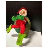 1971 Annalee Mobiltee Santa Claus w/Green Bag