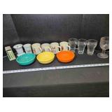 Mug, toothbrush holder, scale, Coke glasses, bowls