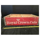 Royal Crown Cola wood case, holds 4 - 6 packs