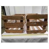 2 wood crates
