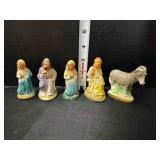 5 Vintage Chalkware Nativity Figurines-3", Joseph