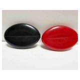 Advertising Oval Vinyl Coin Purses--red & Black