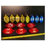 14 Jewel Brite diorama Christmas Ornaments-Plastic