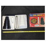 18 piece seal driver kit, 16 adaptors 1 1/4-3 3/8